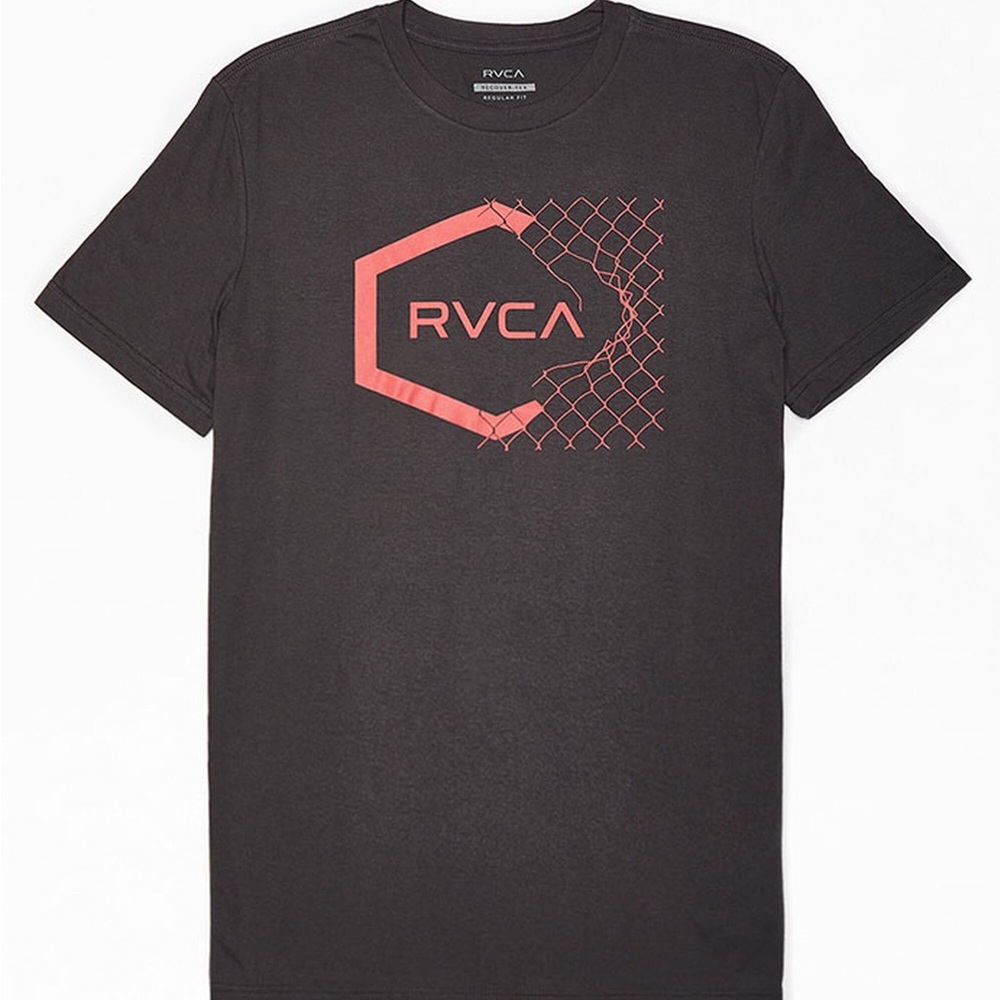 RVCA Recycled Hex Fence Slub T-Shirt size XL